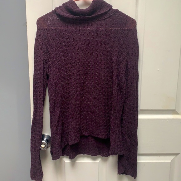 purple button up turtle neck - Picture 2 of 2